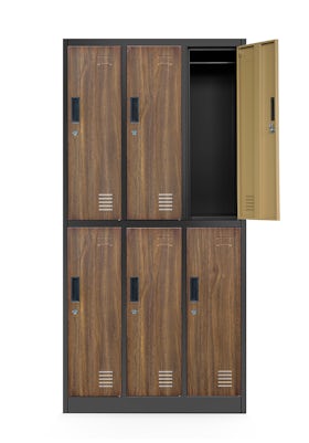JAN NOWAK Eco Design model IGOR szafa socjalna 6-drzwiowa Antracytowa/orzech