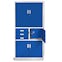 JAN NOWAK model FILIP II biurowa szafa metalowa z sejfem na akta i dokumenty: szaro-niebieska