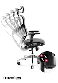 Fotel ergonomiczny Jan Nowak model Amadeus: czarno-szary