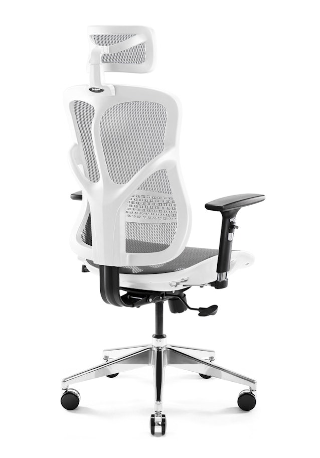 Fotel ergonomiczny Jan Nowak model Amadeus: biało-szary