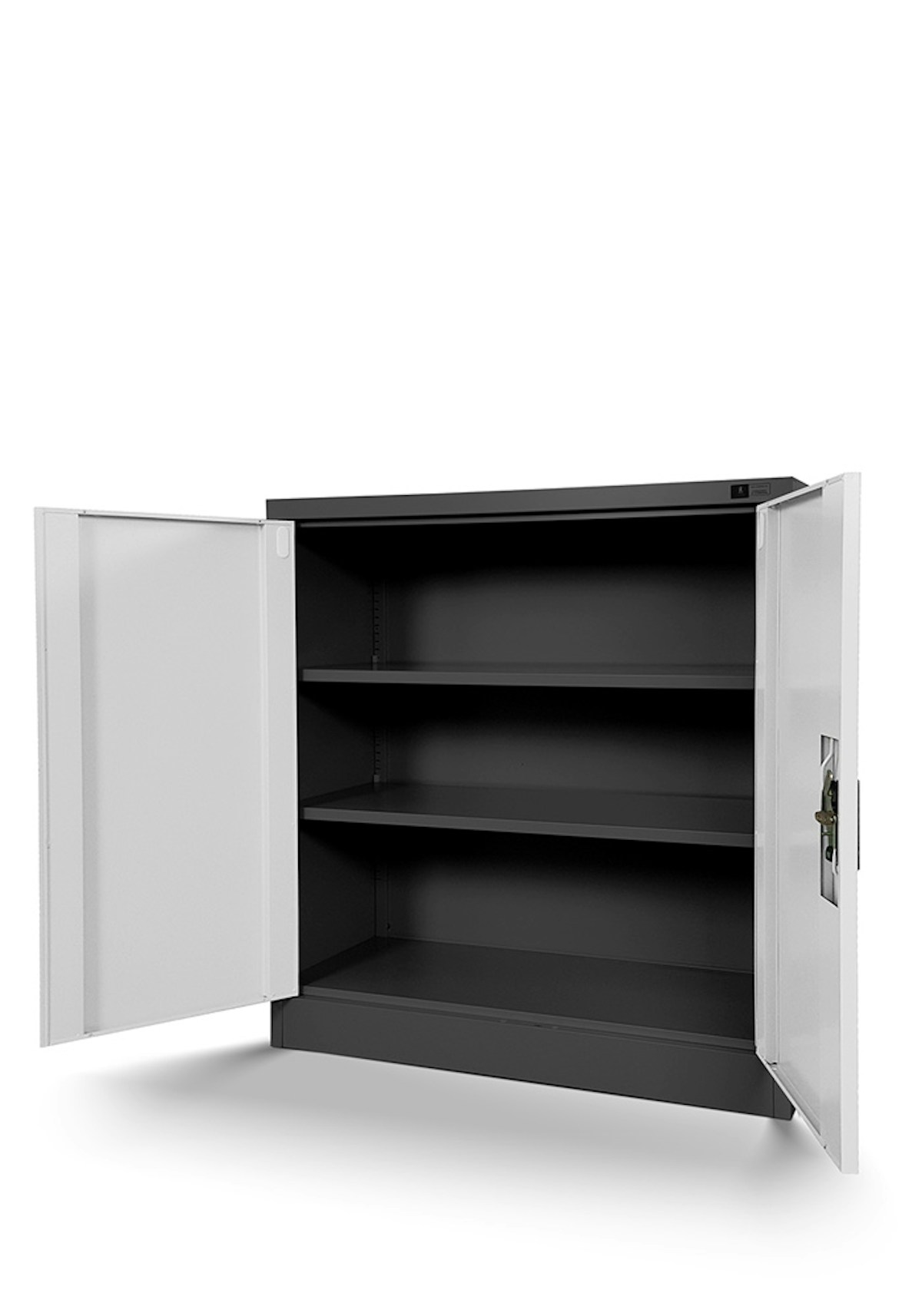 JAN NOWAK model BEATA metalowa szafka z drzwiami: antracytowo-biała