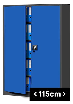  JAN NOWAK model JAN II biurowa szafa metalowa na akta: antracytowo-niebieska